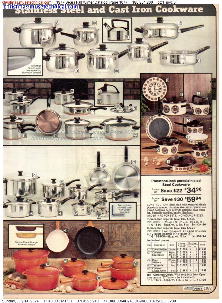1977 Sears Fall Winter Catalog, Page 1077