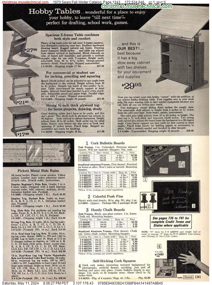 1970 Sears Fall Winter Catalog, Page 1343