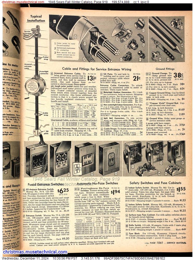 1946 Sears Fall Winter Catalog, Page 919