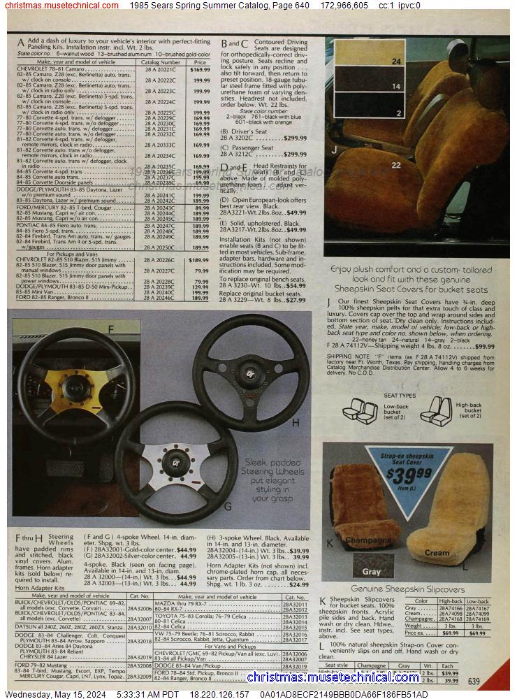 1985 Sears Spring Summer Catalog, Page 640