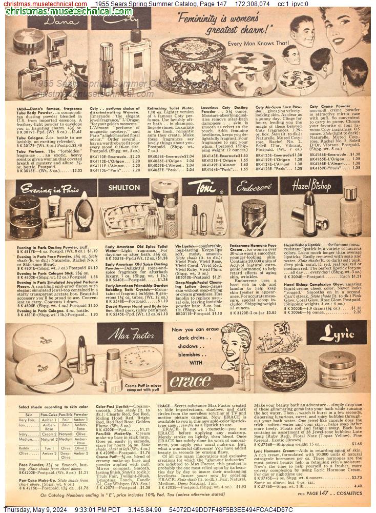 1955 Sears Spring Summer Catalog, Page 147