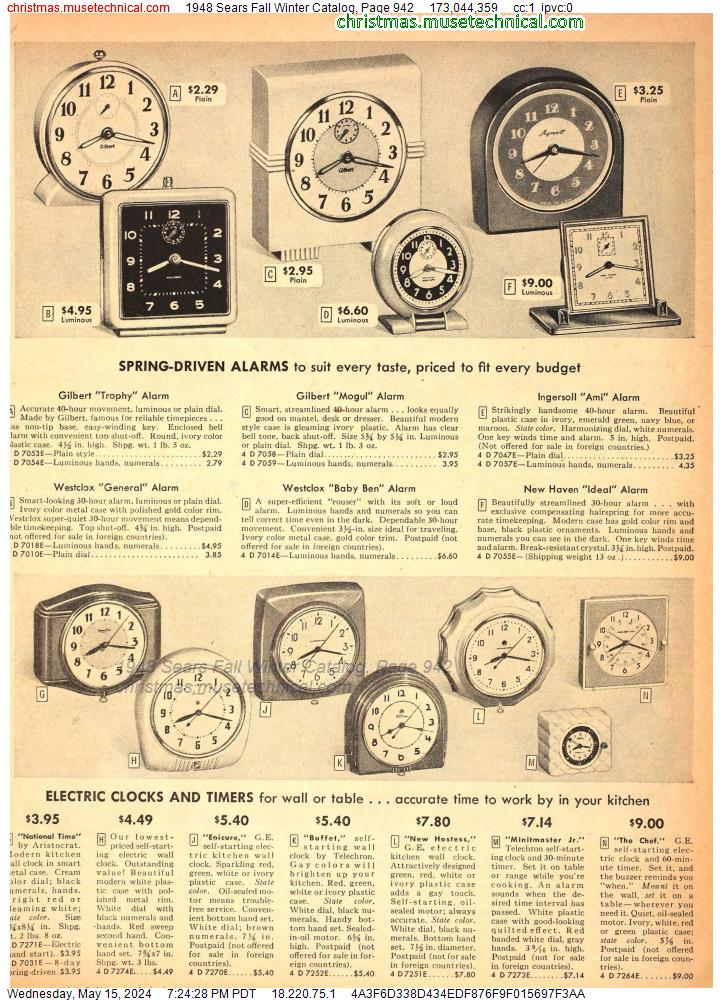 1948 Sears Fall Winter Catalog, Page 942