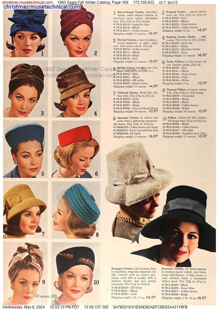 1963 Sears Fall Winter Catalog, Page 169