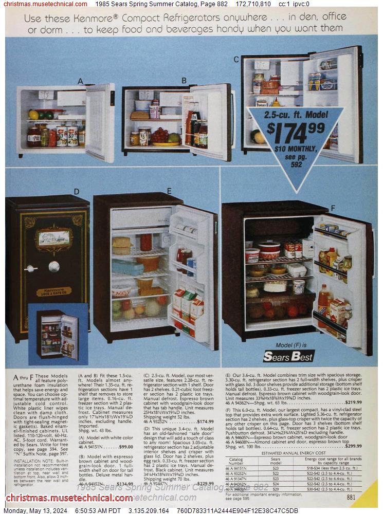 1985 Sears Spring Summer Catalog, Page 882
