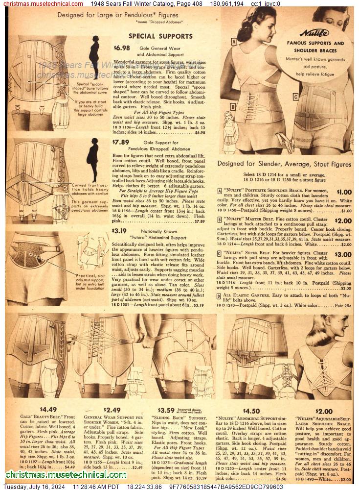 1948 Sears Fall Winter Catalog, Page 408