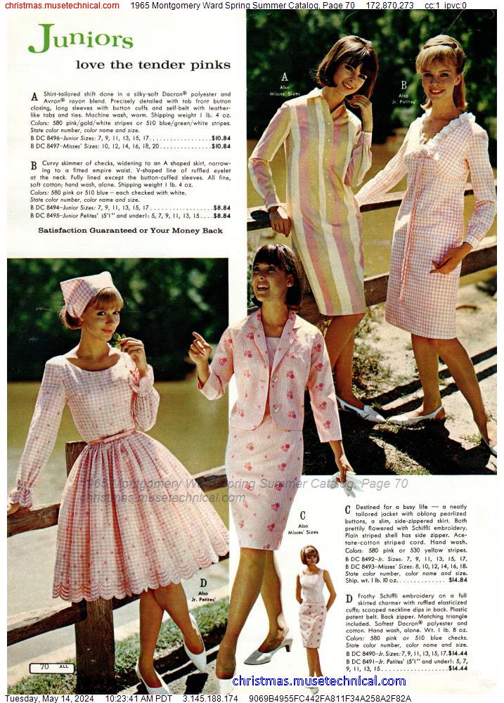 1965 Montgomery Ward Spring Summer Catalog, Page 70