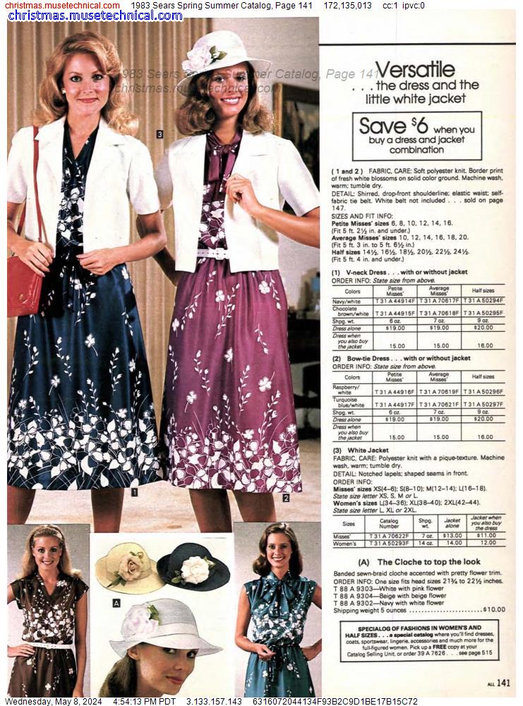 1983 Sears Spring Summer Catalog, Page 141