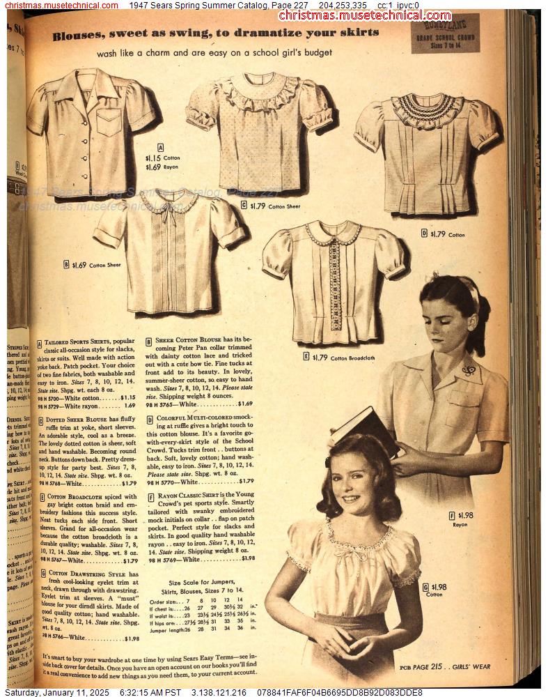 1947 Sears Spring Summer Catalog, Page 227