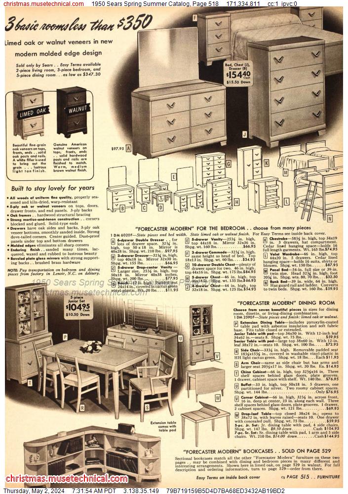 1950 Sears Spring Summer Catalog, Page 518
