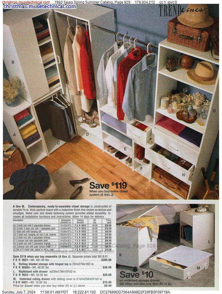 1993 Sears Spring Summer Catalog, Page 929
