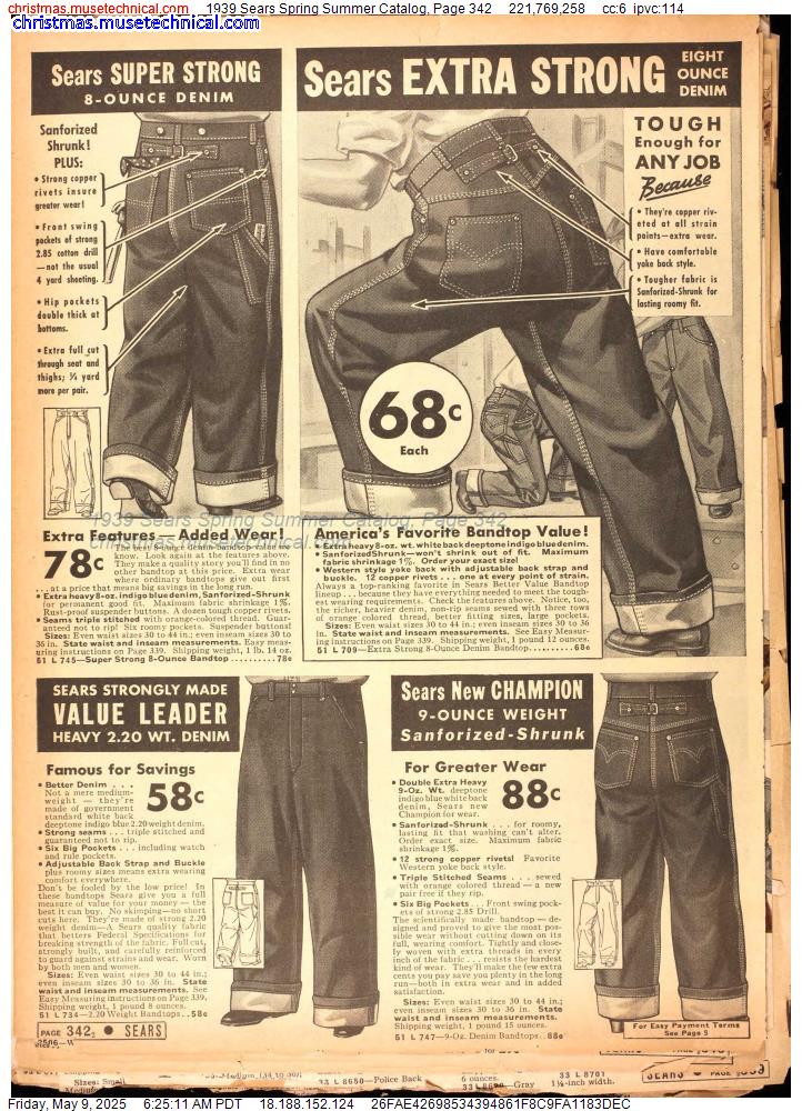 1939 Sears Spring Summer Catalog, Page 342