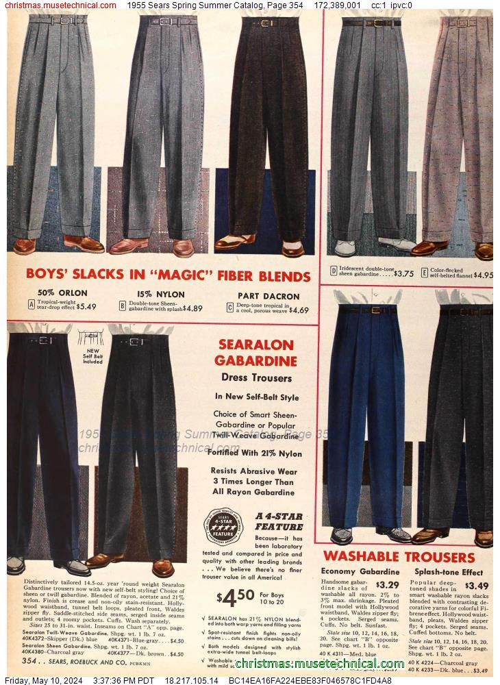 1955 Sears Spring Summer Catalog, Page 354