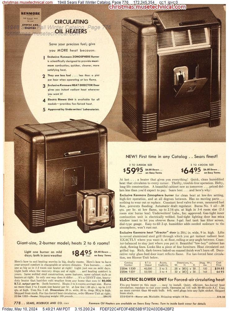 1948 Sears Fall Winter Catalog, Page 776