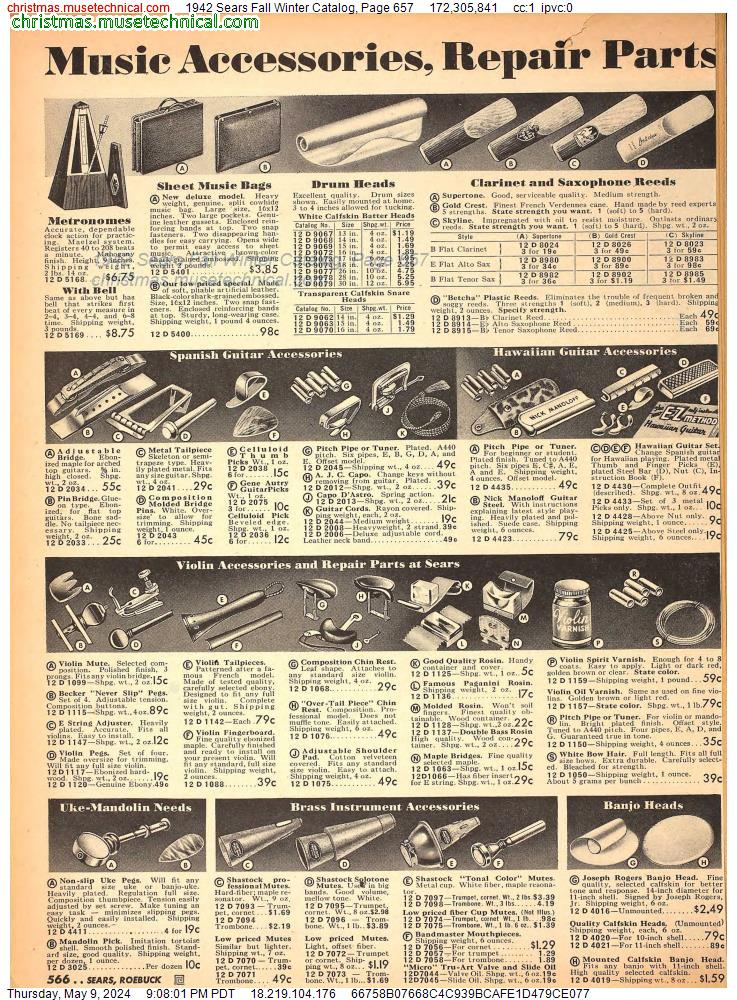 1942 Sears Fall Winter Catalog, Page 657