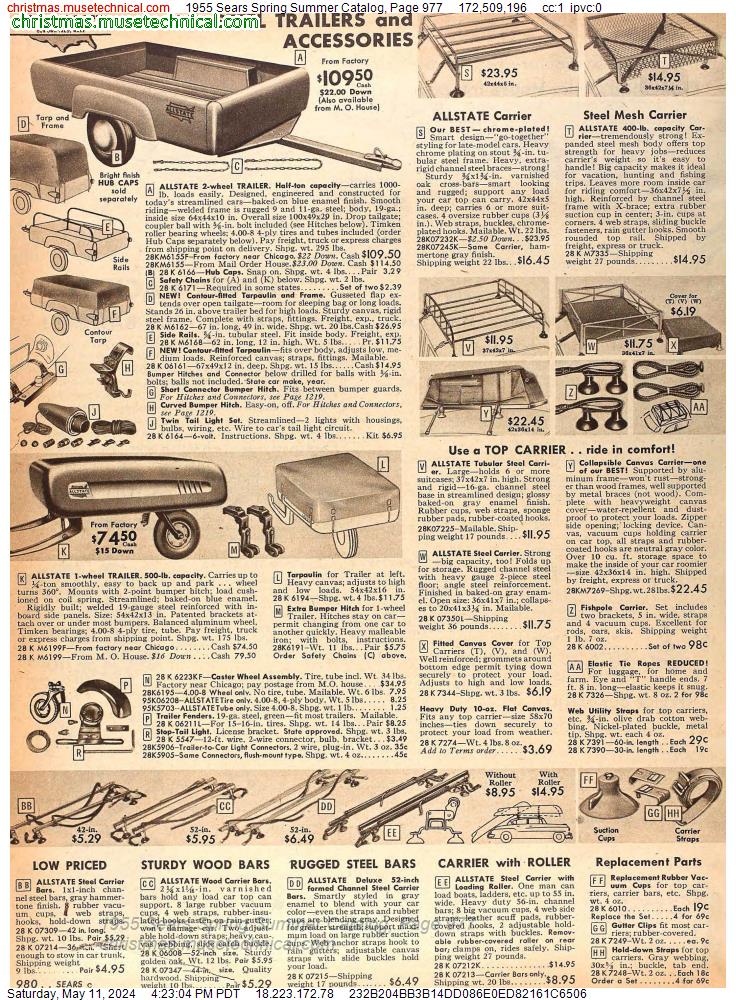1955 Sears Spring Summer Catalog, Page 977