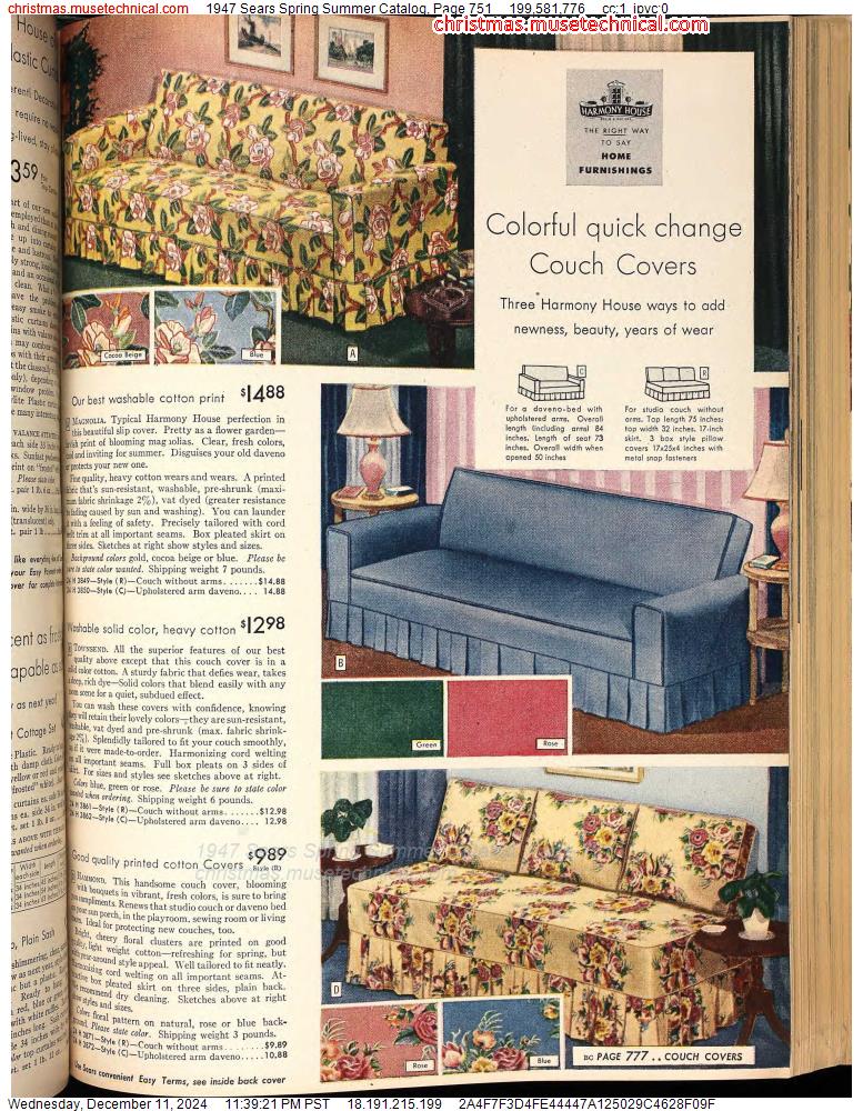 1947 Sears Spring Summer Catalog, Page 751