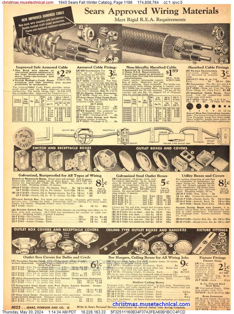 1940 Sears Fall Winter Catalog, Page 1186