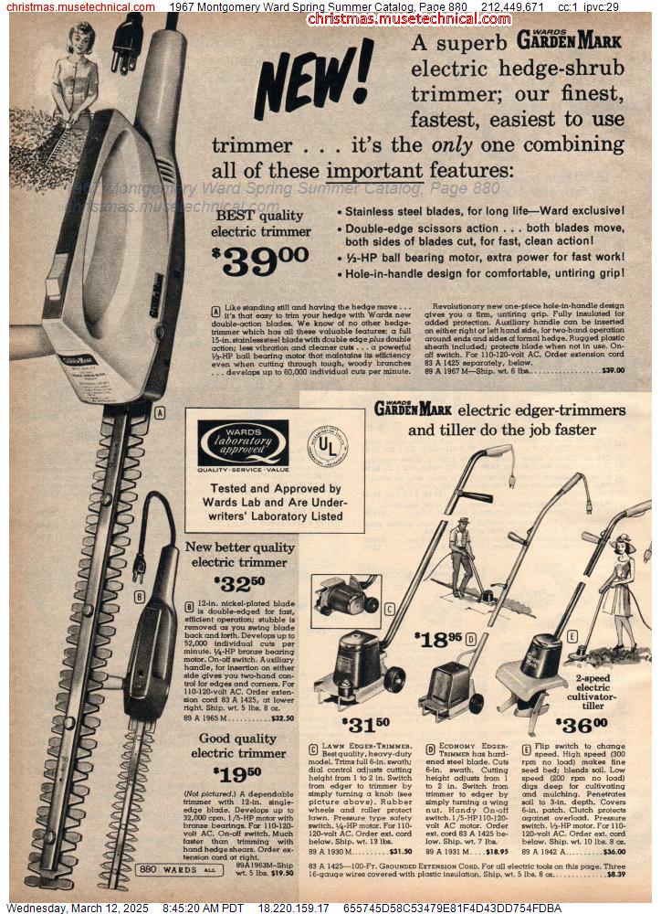 1967 Montgomery Ward Spring Summer Catalog, Page 880