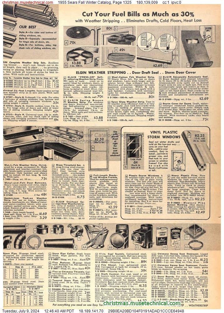 1955 Sears Fall Winter Catalog, Page 1325