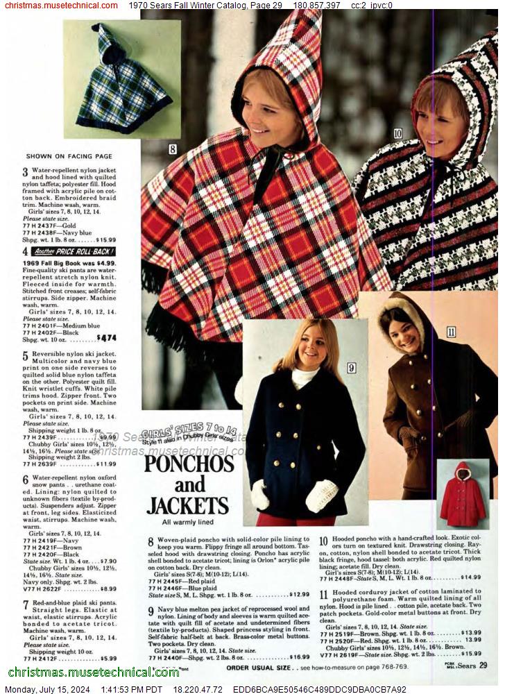 1970 Sears Fall Winter Catalog, Page 29