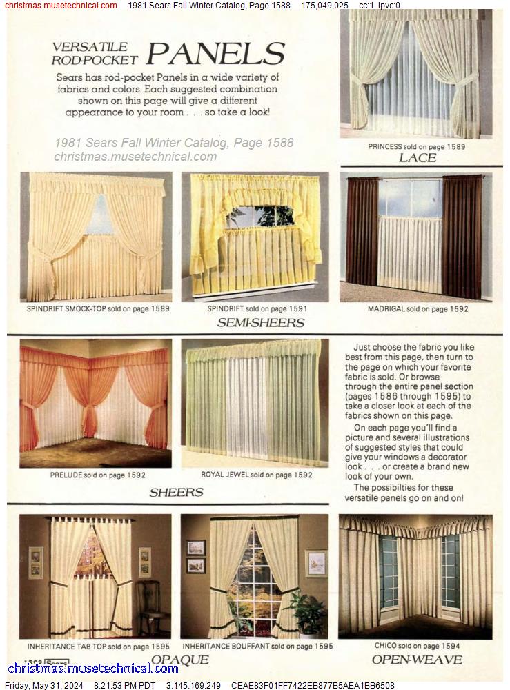 1981 Sears Fall Winter Catalog, Page 1588