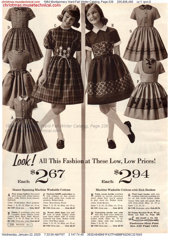 1964 Montgomery Ward Fall Winter Catalog, Page 236