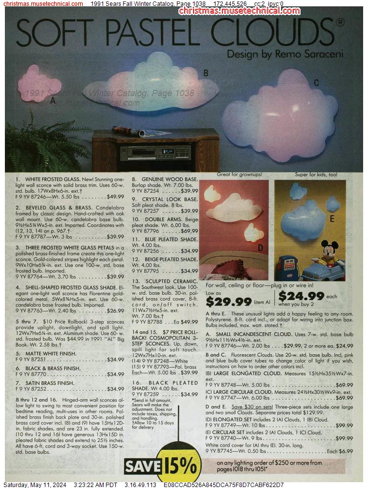 1991 Sears Fall Winter Catalog, Page 1038