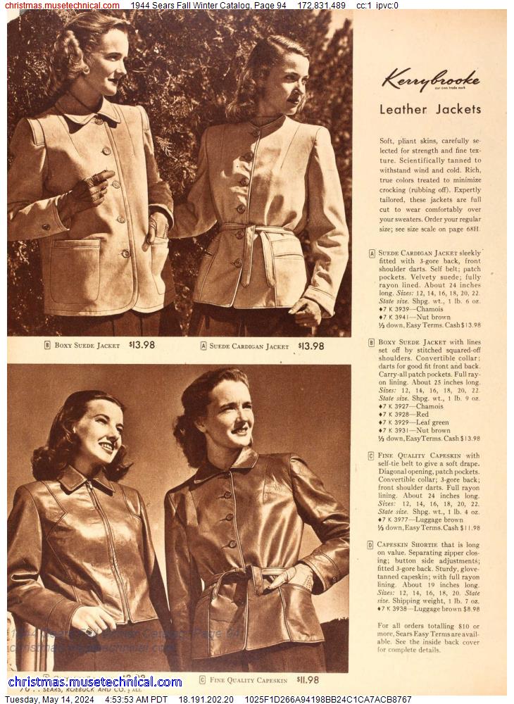 1944 Sears Fall Winter Catalog, Page 94