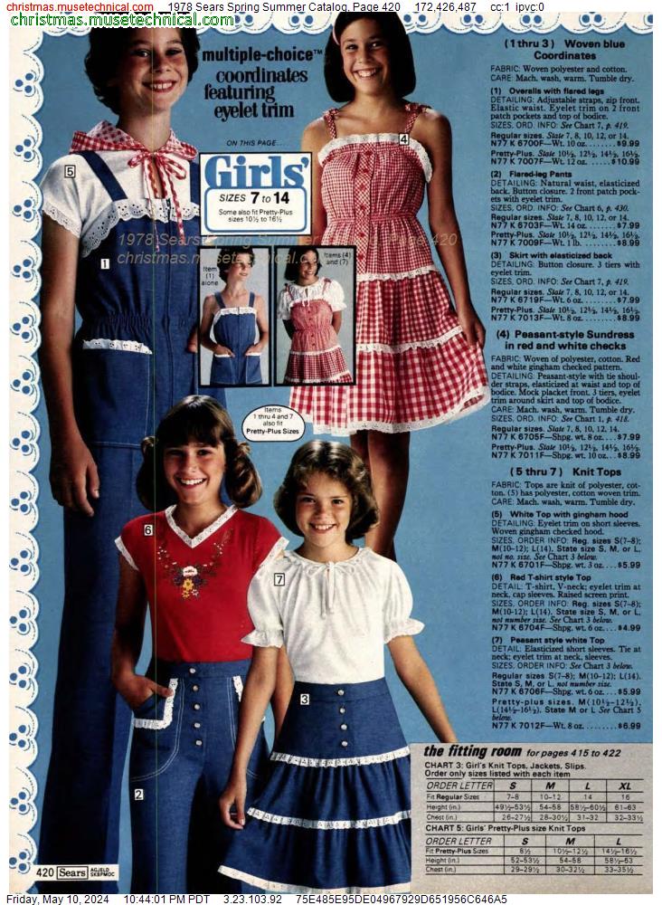 1978 Sears Spring Summer Catalog, Page 420