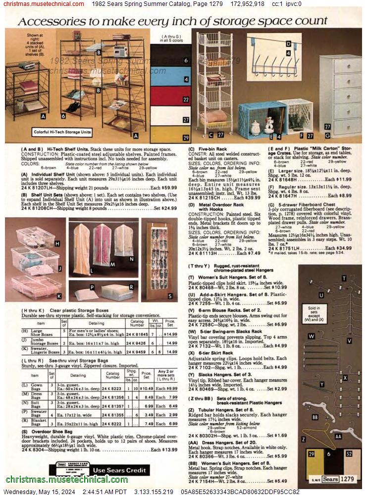 1982 Sears Spring Summer Catalog, Page 1279