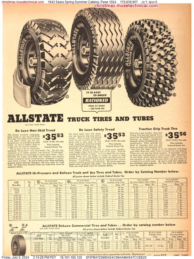 1943 Sears Spring Summer Catalog, Page 1024