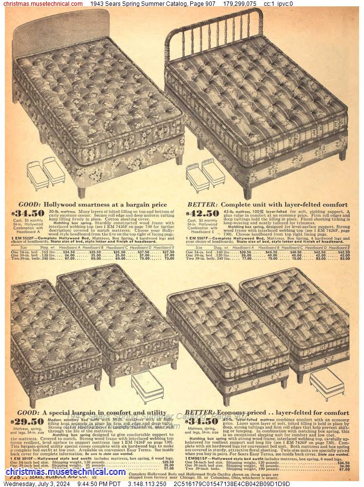 1943 Sears Spring Summer Catalog, Page 907