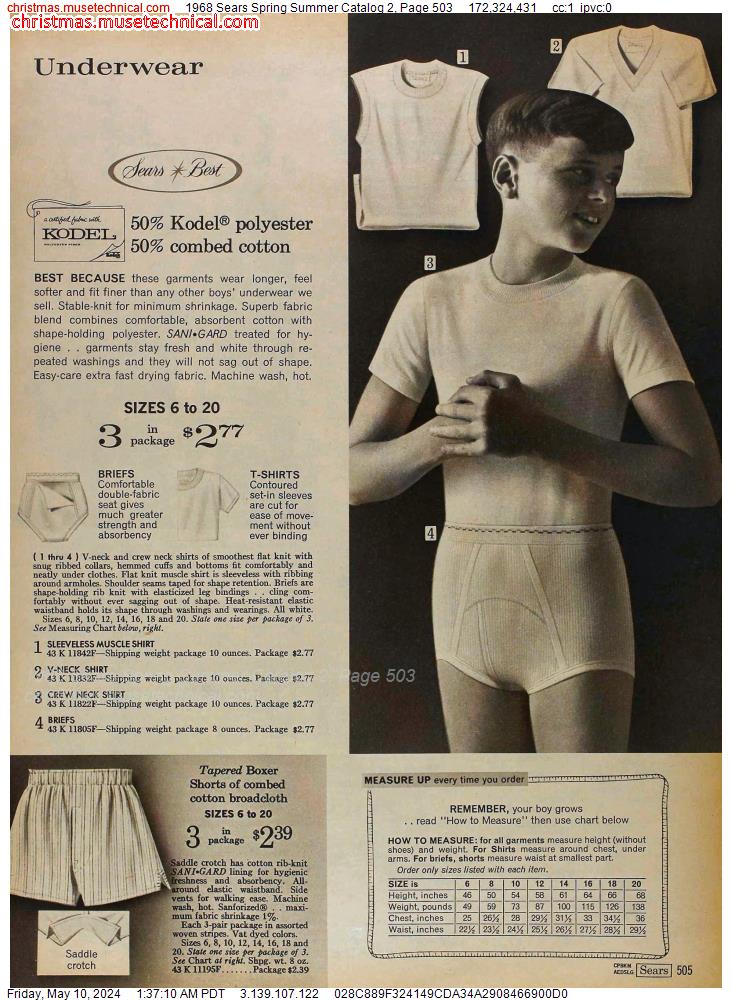1968 Sears Spring Summer Catalog 2, Page 503