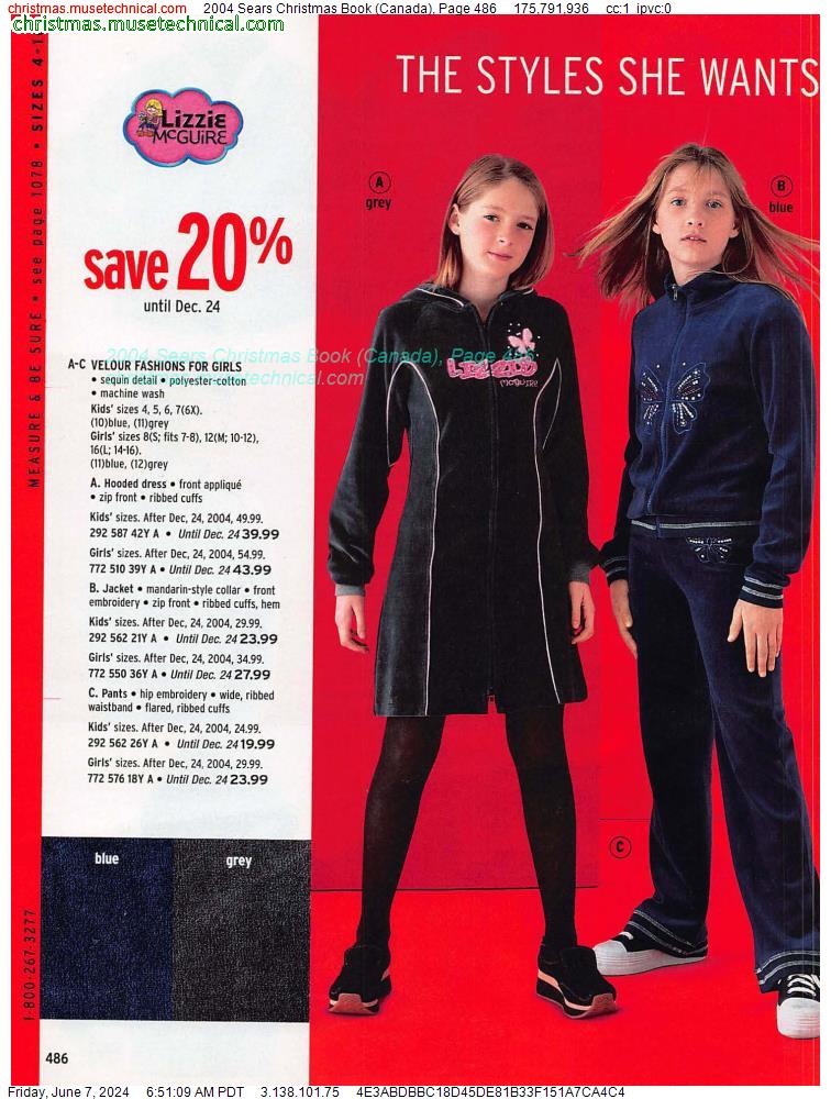 2004 Sears Christmas Book (Canada), Page 486