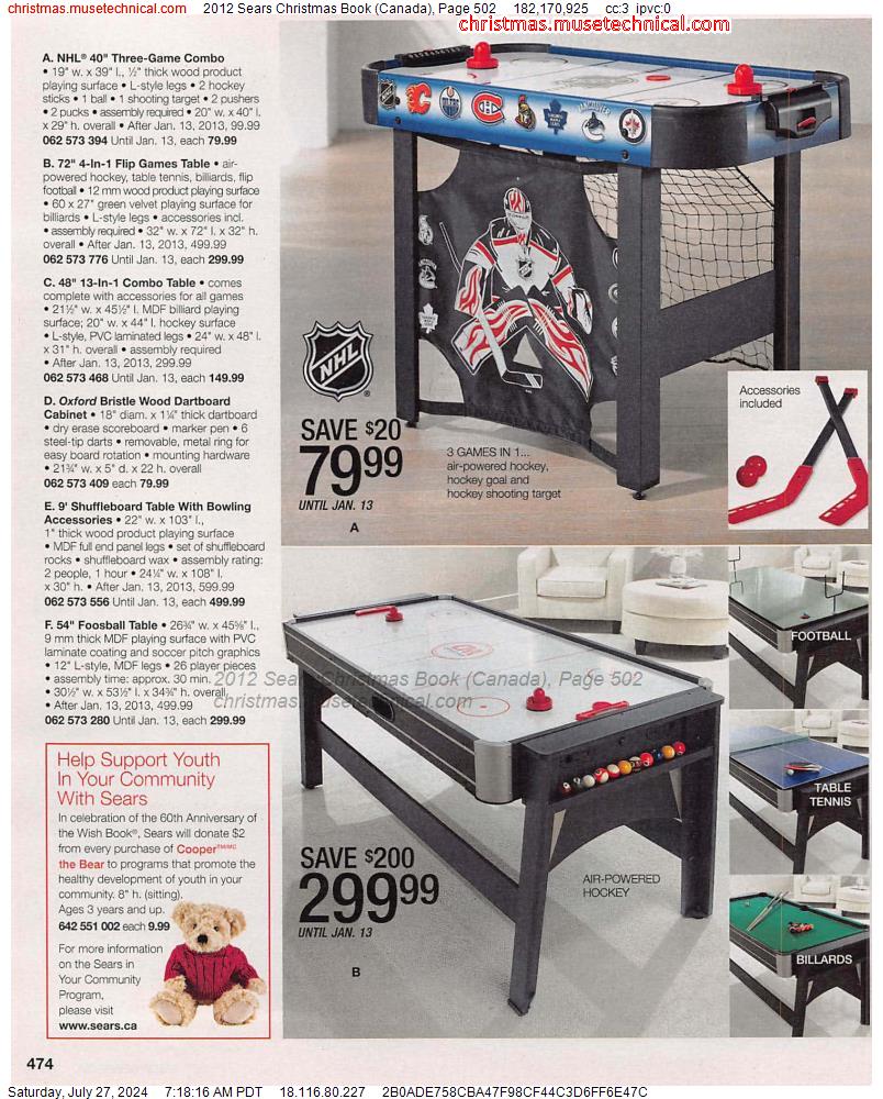 2012 Sears Christmas Book (Canada), Page 502