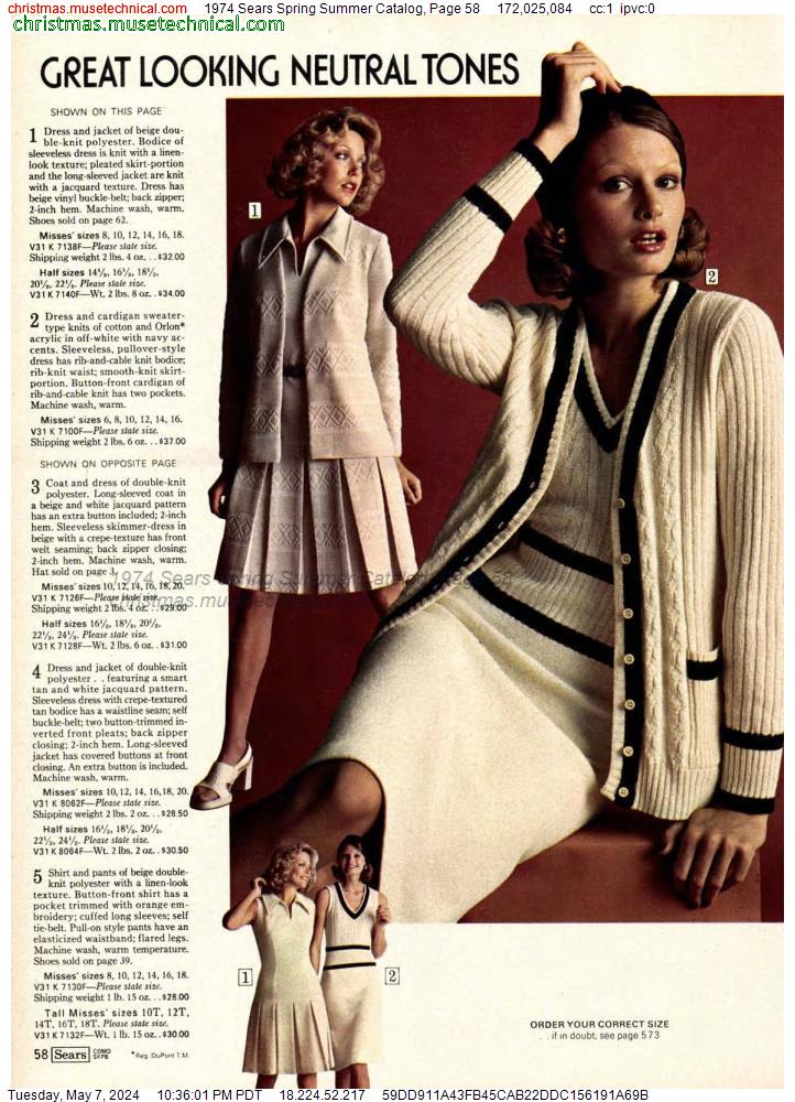 1974 Sears Spring Summer Catalog, Page 58
