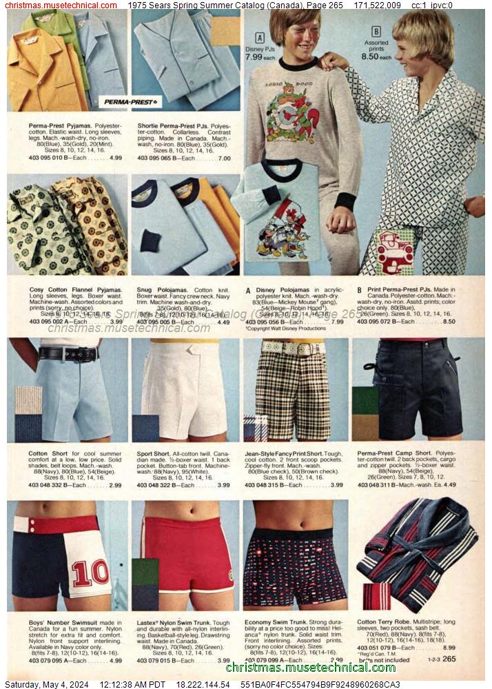 1975 Sears Spring Summer Catalog (Canada), Page 265