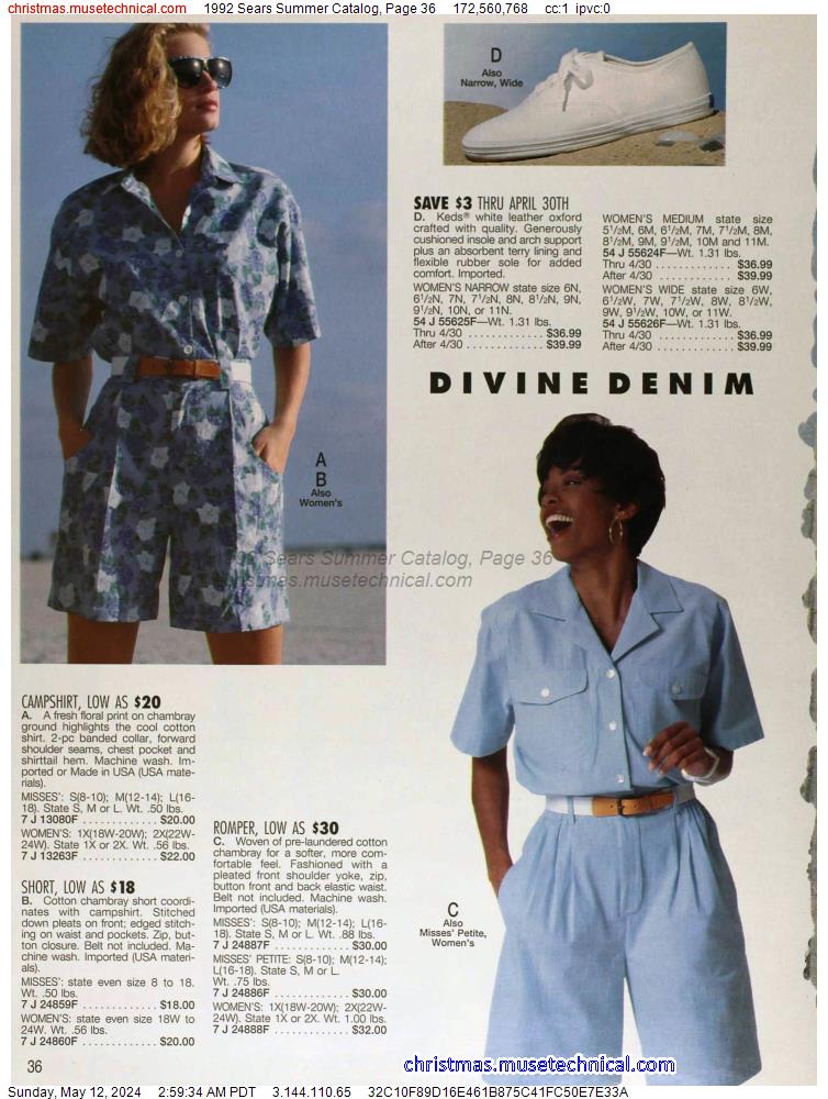 1992 Sears Summer Catalog, Page 36