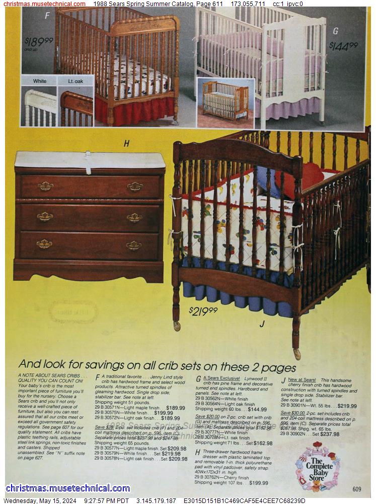 1988 Sears Spring Summer Catalog, Page 611