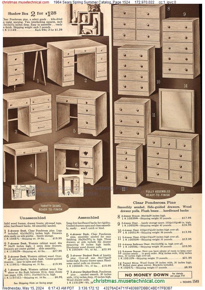 1964 Sears Spring Summer Catalog, Page 1524
