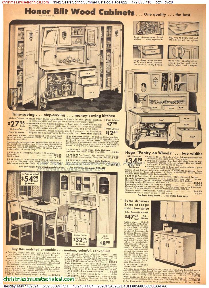 1942 Sears Spring Summer Catalog, Page 822