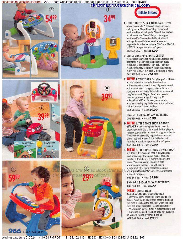 2007 Sears Christmas Book (Canada), Page 998