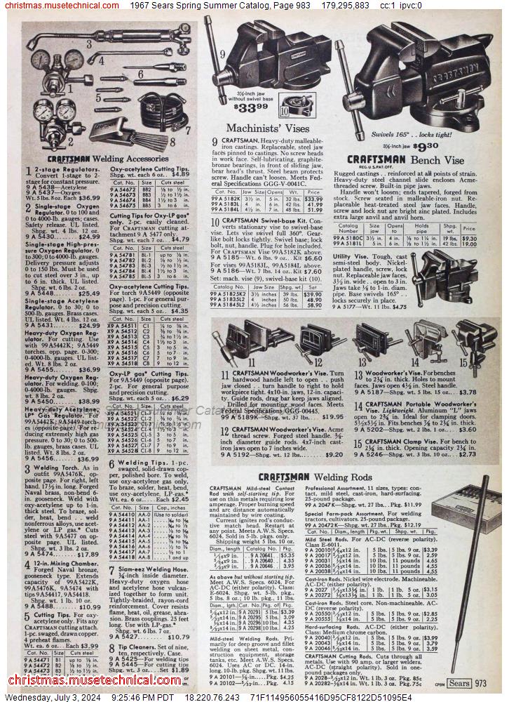 1967 Sears Spring Summer Catalog, Page 983