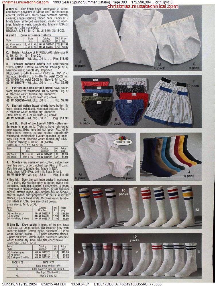 1993 Sears Spring Summer Catalog, Page 303