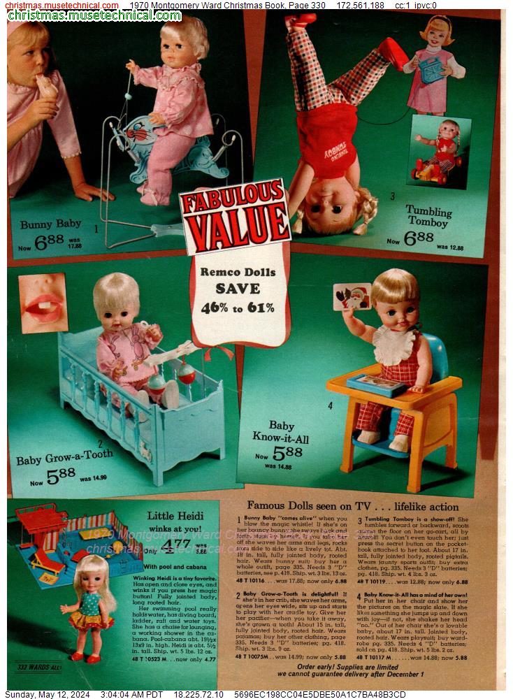 1970 Montgomery Ward Christmas Book, Page 330