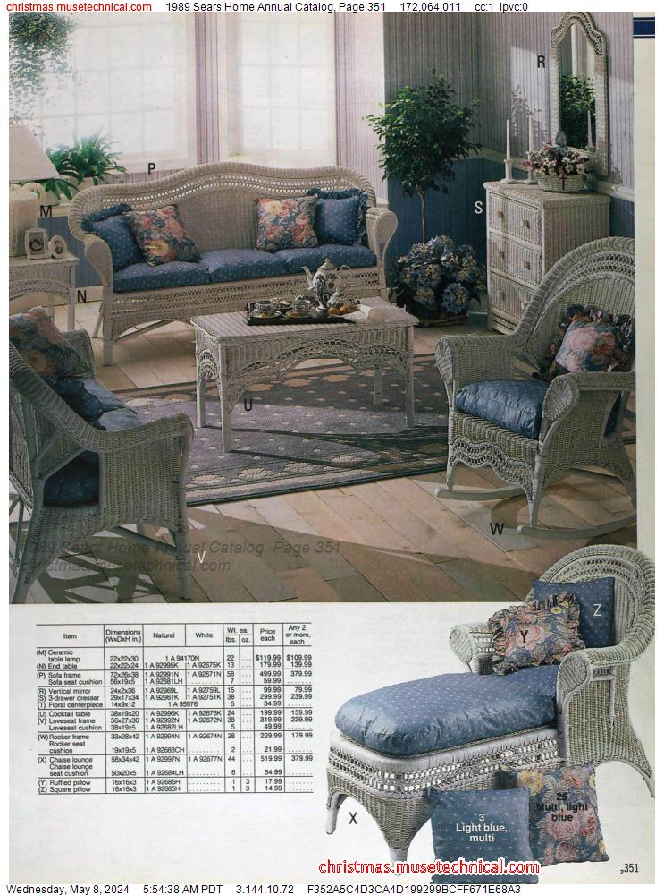1989 Sears Home Annual Catalog, Page 351