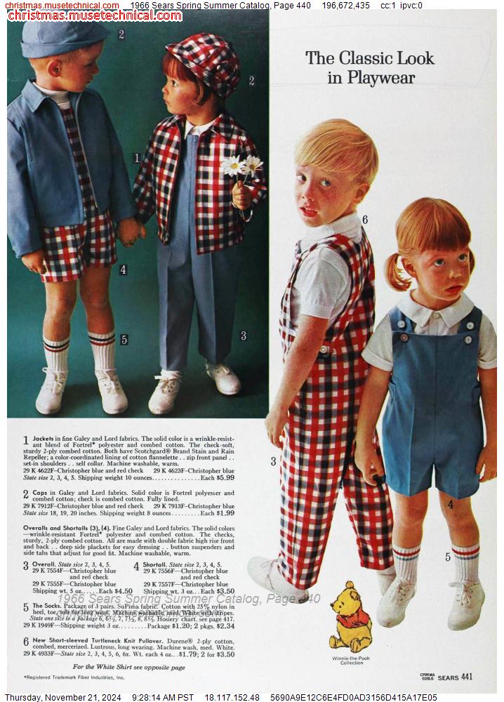 1966 Sears Spring Summer Catalog, Page 440