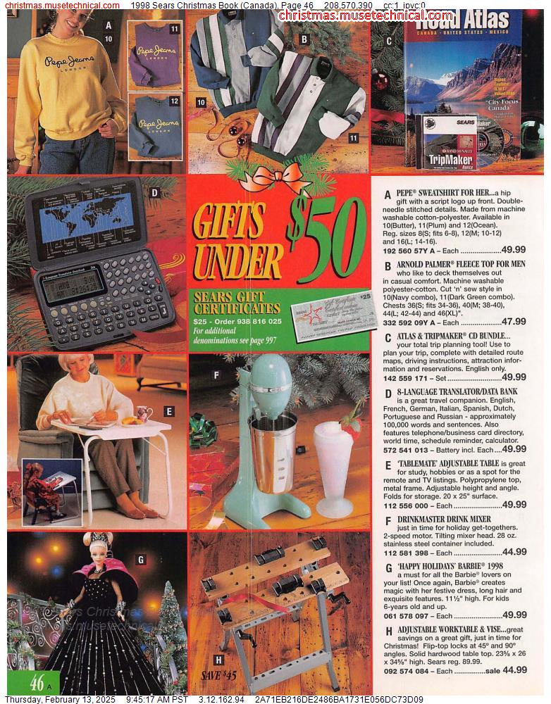 1998 Sears Christmas Book (Canada), Page 46