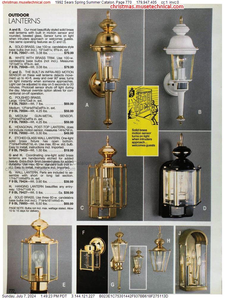 1992 Sears Spring Summer Catalog, Page 770
