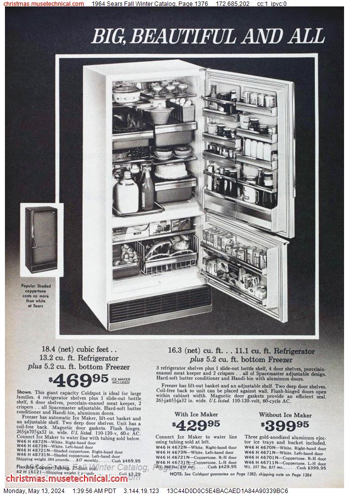 1964 Sears Fall Winter Catalog, Page 1376
